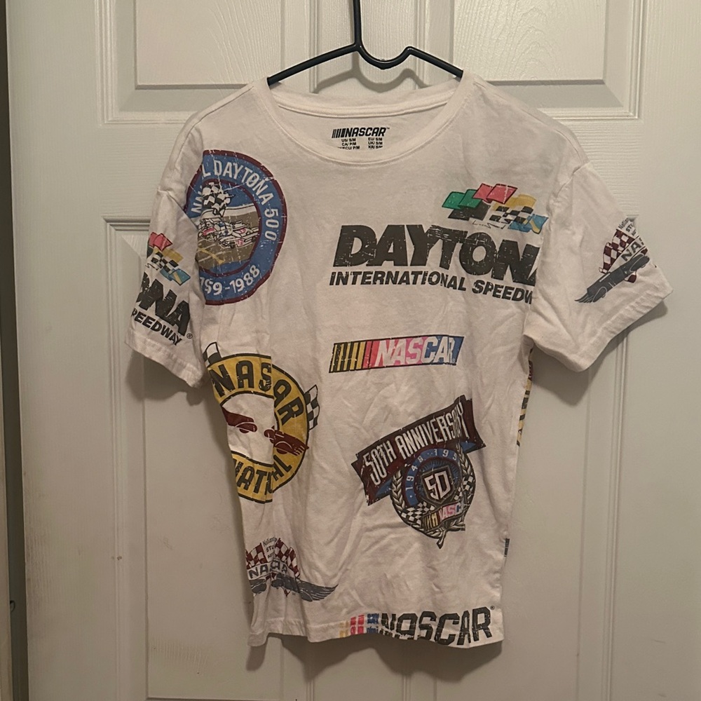NASCAR White Graphic Short Sleeve Tee